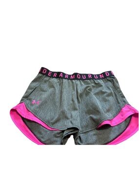 Under Armour Women’s Pink/Grey Loose Fit Shorts! Large 32x3